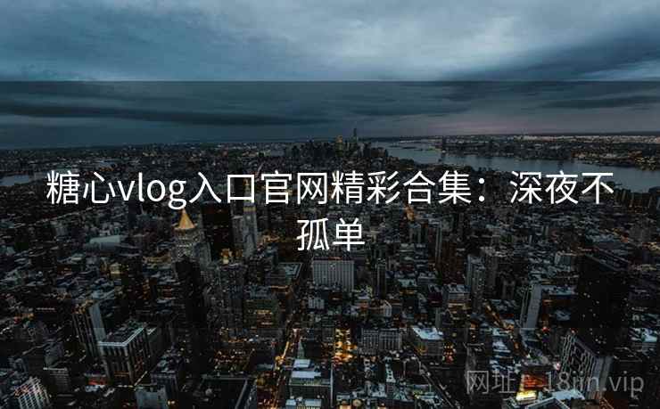 糖心vlog入口官网精彩合集：深夜不孤单